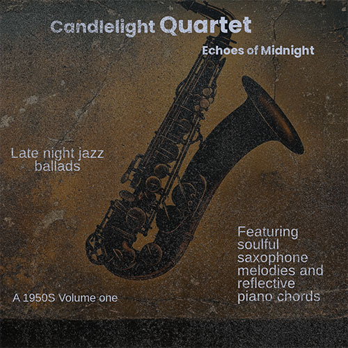 Vinyl cover featuring a large trumpet centered on an orange and dark grainy orange background