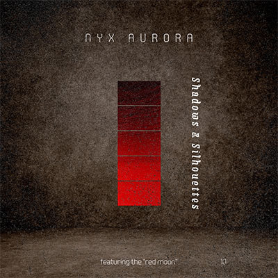 Album cover featuring a dark brown grainy background with four small squares in the center, evoking a minimalist and moody aesthetic.