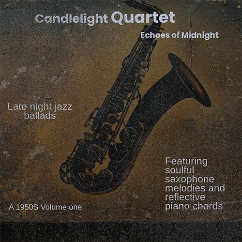 Vinyl cover featuring a large trumpet centered on an orange and dark grainy orange background
